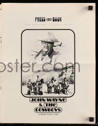 6x494 COWBOYS pressbook '72 big John Wayne gave these young boys their chance to become men!
