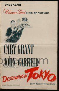 6x507 DESTINATION TOKYO pressbook '43 Cary Grant & John Garfield in World War II, Delmer Daves
