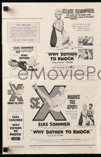 6x521 DON'T BOTHER TO KNOCK pressbook '65 when you got Elke Sommer to sell, it pays to advertise!