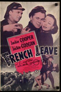 6x566 FRENCH LEAVE pressbook '48 kid stars Jackie Cooper & Jackie Coogan all grown up & romancing!