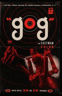 6x591 GOG pressbook '54 3-D, sci-fi, wacky Frankenstein of steel robot destroys its makers!