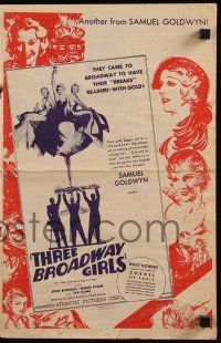 6x598 GREEKS HAD A WORD FOR THEM pressbook R38 Ina Claire, Joan Blondell & Evans on Broadway!