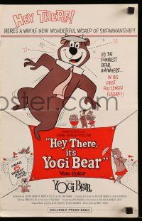 6x613 HEY THERE IT'S YOGI BEAR pressbook '64 Hanna-Barbera, Yogi's first full-length feature!