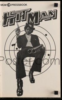 6x616 HIT MAN pressbook '73 Bernie Casey aims to please, classic blaxploitation image!