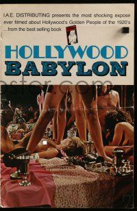 6x620 HOLLYWOOD BABYLON pressbook '72 Van Guylder directed, Tinseltown sexy scandals & orgies!