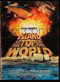 6x651 ISLAND AT THE TOP OF THE WORLD pressbook '74 Disney's adventure beyond imagination!