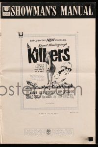 6x664 KILLERS pressbook '64 Don Siegel, Ernest Hemingway, Lee Marvin, sexy Angie Dickinson!