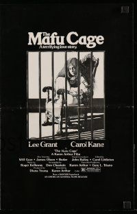 6x707 MAFU CAGE pressbook '78 creepy Stoerrle art of Carol Kane behind bars!