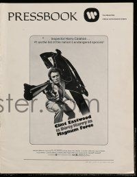 6x710 MAGNUM FORCE domestic pressbook '73 Clint Eastwood is Dirty Harry pointing his huge gun!