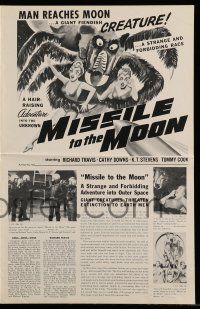 6x729 MISSILE TO THE MOON pressbook '59 giant fiendish creature, a strange and forbidding race!