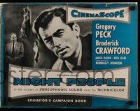 6x756 NIGHT PEOPLE pressbook '54 Gregory Peck, Broderick Crawford, World War II!