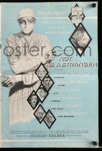 6x760 NOT AS A STRANGER pressbook '55 doctor Robert Mitchum, Olivia De Havilland, Frank Sinatra