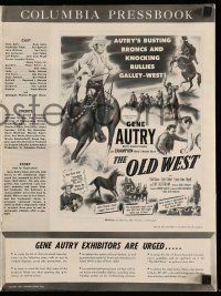 6x764 OLD WEST pressbook '52 Gene Autry rides Champion, busts broncs & knocks out bullies!