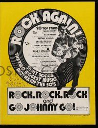 6x819 ROCK ROCK ROCK/GO JOHNNY GO pressbook '60s rock 'n' roll double-feature!