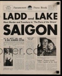 6x824 SAIGON pressbook '48 Alan Ladd & sexy Veronica Lake in The Paris of the Orient!