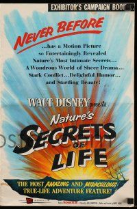 6x843 SECRETS OF LIFE pressbook '56 Disney's most amazing & miraculous True Life Adventure feature!
