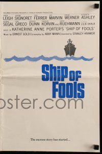 6x856 SHIP OF FOOLS pressbook '65 Stanley Kramer's movie based on Katharine Anne Porter's book!