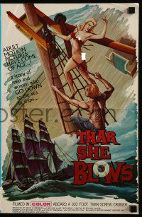 6x920 THAR SHE BLOWS pressbook '69 a story of men and women who GO DOWN to the sea in ships!