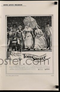 6x942 TOM SAWYER pressbook '73 Johnny Whitaker & young Jodie Foster in Mark Twain's classic story!