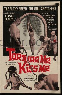 6x944 TORTURE ME KISS ME pressbook '70 filthy breed, girl snatchers, secret chamber of horrors!