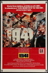 6y011 1941 red style int'l 1sh '79 Spielberg, art of John Belushi, Dan Aykroyd & cast by McMacken!