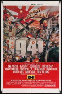 6y012 1941 style D 1sh '79 Spielberg, art of John Belushi, Dan Aykroyd & cast by McMacken!