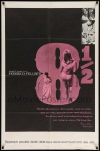 6y006 8 1/2 1sh '63 Federico Fellini classic, Marcello Mastroianni & Claudia Cardinale!