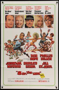 6y007 8 ON THE LAM 1sh '67 Bob Hope, Phyllis Diller, Jill St. John, wacky Jack Davis art of cast!