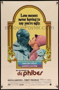 6y014 ABOMINABLE DR. PHIBES 1sh '71 Price, love means never having to say you're ugly