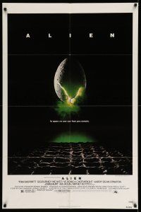 6y029 ALIEN 1sh '79 Ridley Scott outer space sci-fi monster classic, cool egg image!