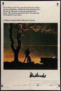 6y059 BADLANDS 1sh '74 Terrence Malick's cult classic, Martin Sheen & Sissy Spacek!