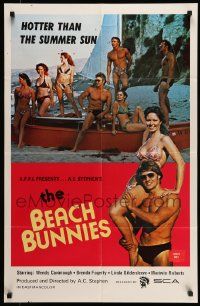 6y070 BEACH BUNNIES 23x35 1sh '75 Wendy Cavanough, Brenda Fogerty, comedy written by Ed Wood!