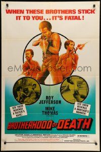 6y116 BROTHERHOOD OF DEATH 1sh '76 blaxploitation, when they stick it to you...It's final!