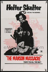 6y166 CULT 1sh R76 wild images from The Manson Massacre!