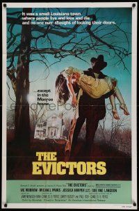 6y227 EVICTORS 1sh '79 Vic Morrow, directed by Charles B. Pierce, wild Drew Struzan art!