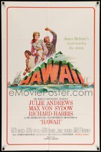 6y310 HAWAII 1sh '66 Julie Andrews, Max von Sydow, Richard Harris, written by James A. Michener!