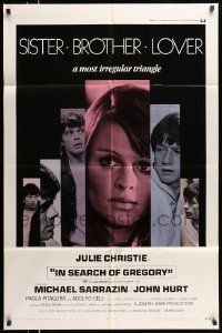 6y370 IN SEARCH OF GREGORY 1sh '70 pretty Julie Christie w/Michael Sarrazin & John Hurt!