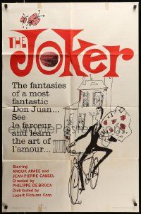 6y395 JOKER 1sh '61 Anouk Aimee, Jean-Pierre Cassel, Jacques Balutin!