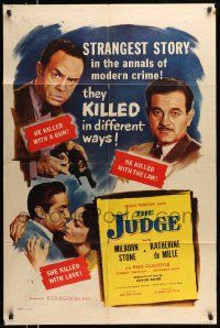 6y398 JUDGE 1sh '49 Milburn Stone killed with the law, Katherine DeMille killed with love!