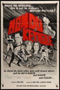 6y504 MONDO KEYHOLE 1sh '66 Jack Hill's directorial debut, he did what men only dream of!