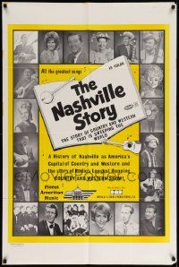 6y527 NASHVILLE STORY 1sh '70s Tennessee country music stars!