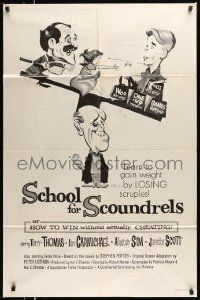 6y705 SCHOOL FOR SCOUNDRELS 1sh '60 Rober Hamer, Alastair Sim, Terry-Thomas English comedy!