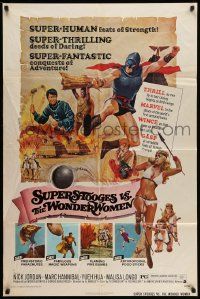 6y825 SUPERSTOOGES VS. THE WONDERWOMEN 1sh '74 super-fantastic conquests of adventure, wacky art!