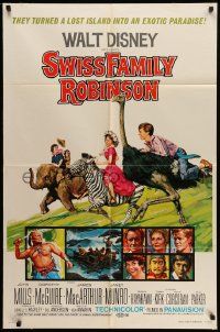 6y840 SWISS FAMILY ROBINSON 1sh R75 John Mills, Walt Disney family fantasy classic!