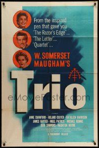 6y917 TRIO 1sh '50 W. Somerset Maugham, Anne Crawford, Roland Culver, Kathleen Harrison