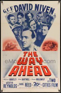 6y950 WAY AHEAD 1sh '44 directed by Carol Reed, David Niven gets British soldiers ready for WWII!