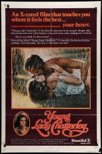 6y992 YOUNG LADY CHATTERLEY 1sh '77 Harlee McBride, Peter Ratray, romantic image!