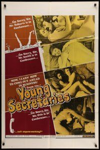 6y994 YOUNG SECRETARIES 1sh '74 office sex, learn how to come out ahead in business!