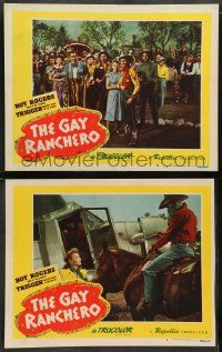6z934 GAY RANCHERO 2 LCs '48 great images of Roy Rogers and gorgeous Jane Frazee!