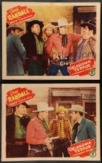6z962 OKLAHOMA TERROR 2 LCs '39 great cowboy western images of Jack Randall!